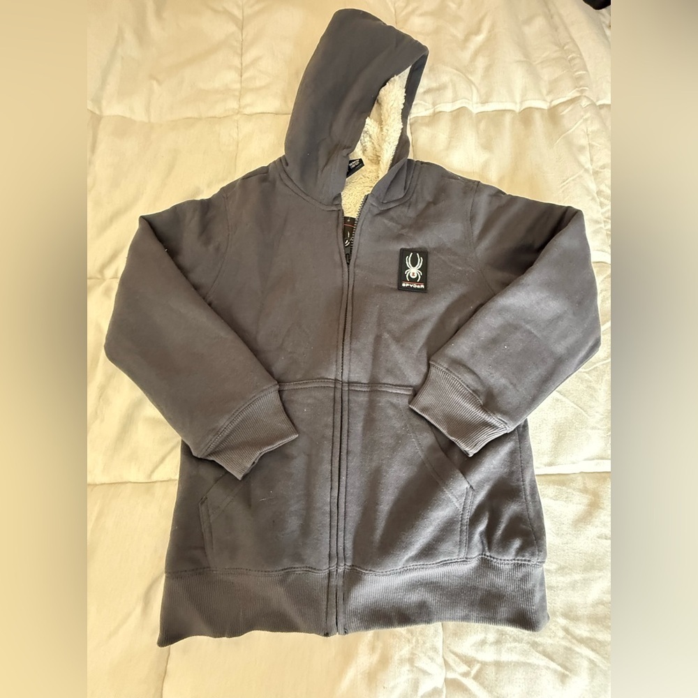 Spyder Gray Hooded Zip-Up Jacket- NWT